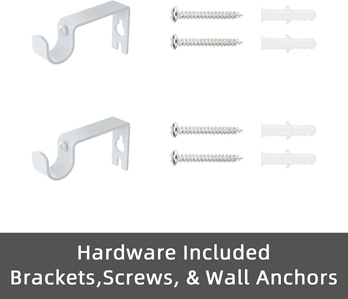 GXOACKJ Curtain Rods for windows 32-48 inch, 5/8 inch Decorative White Splicing - Image 7