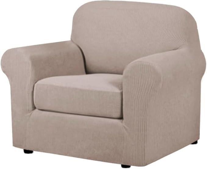 H.VERSAILTEX Armchair Slipcover Chair Cover 2 Piece Stretch Slipcovers by HVERSAILTEX