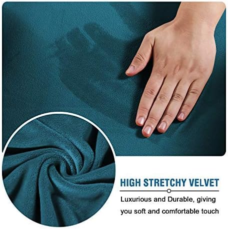 H.VERSAILTEX Real Velvet Plush 3 Piece Stretch Sofa Covers Couch Covers - Image 5