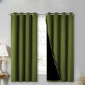 NICETOWN 100% Blackout Curtains 45 inches Long, Olive Green, 1 Pair, 52 inches by NICETOWN