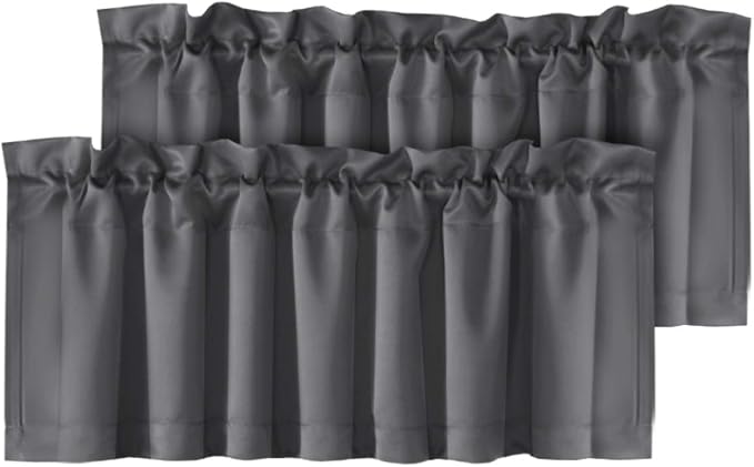 H.VERSAILTEX Blackout Valances for Windows, Short Window Valance Curtains for by HVERSAILTEX