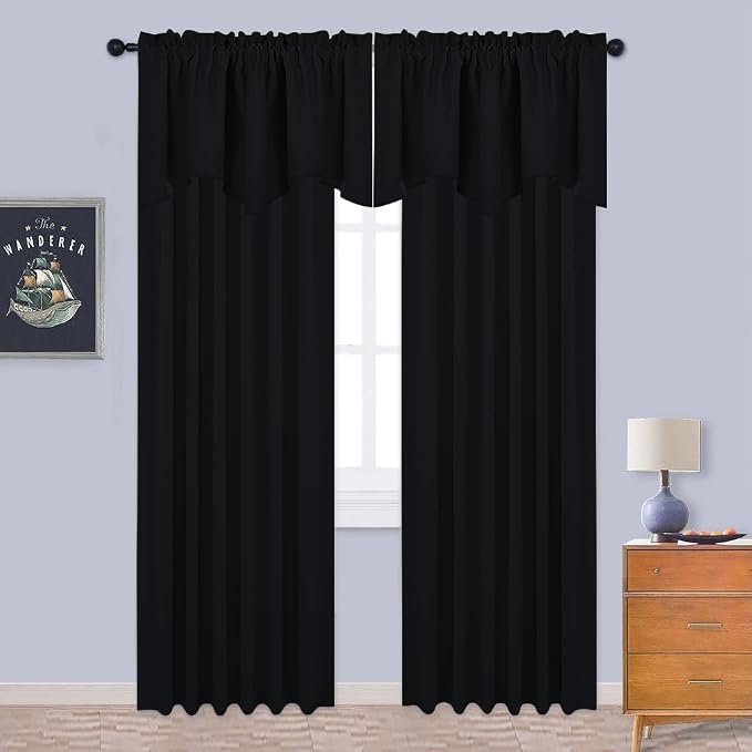 NICETOWN Black Valances for Windows - Image 5