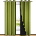 NICETOWN Blackout Curtains 80 inches Long, 2 Pieces, Fresh Green, Full Light by NICETOWN
