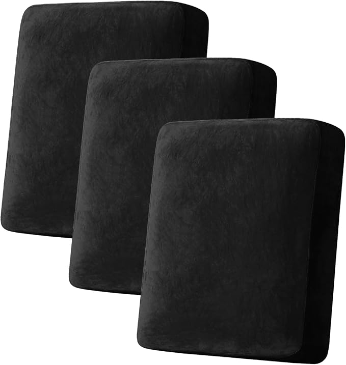 Couch Cover Stretch Velvet Sofa Cushion Cover 3-Piece by Taque