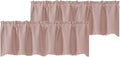 Chyhomenyc Blush Pink Valances for Window, Room Darkening Short Curtains for by Chyhomenyc