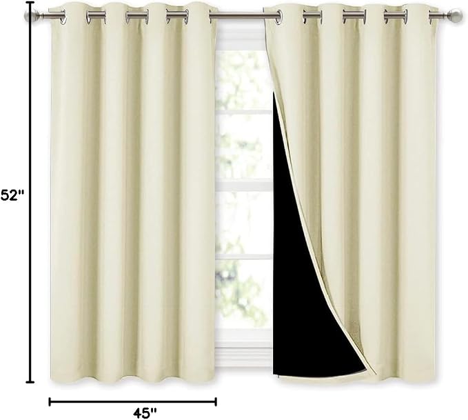 NICETOWN Room Warming Curtains, Bedroom Full Blackout Panels, Super Thick - Image 8
