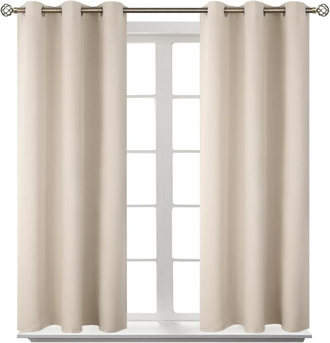 BGment Champagne Short Room Darkening Curtains by BGment