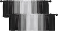 Emvency 2 Pack Valances Window Treatments, Striped Geometric Modern Minimalist by Emvency