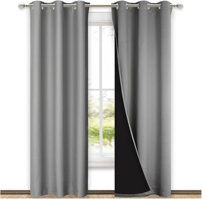 NICETOWN Blackout Curtains 80 inches Long, Full Light Blocking Drapes by NICETOWN
