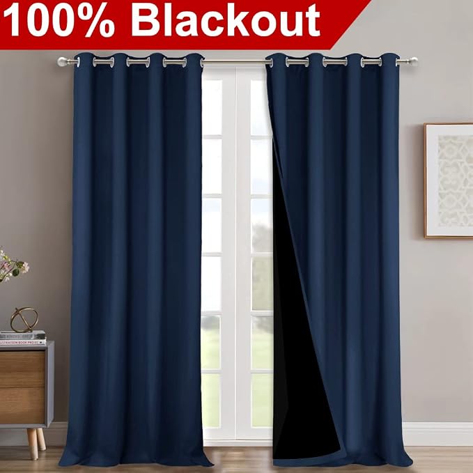 NICETOWN 100% Blackout Curtain Set, Thermal Insulated & Energy Efficiency - Image 2