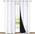 NICETOWN White Blackout Curtains 84 inches Long, Full Light Blocking Drapes by NICETOWN