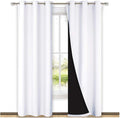 NICETOWN White Blackout Curtains 80 inches Long, Full Light Blocking Drapes by NICETOWN