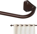 GXOACKJ Brown Curtain Rods for Windows 48 to 84 inch, 5/8 inch Adjustable Wrap by GXOACKJ
