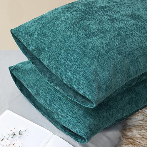 CaliTime Throw Pillow Covers Decorative 20 X 26 Inches Pack of 2 Cozy Chenille - Image 4
