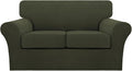 Turquoize 3 Piece Sofa Covers for 2 Cushion Couch Sofa Slipcover Soft Couch by Turquoize