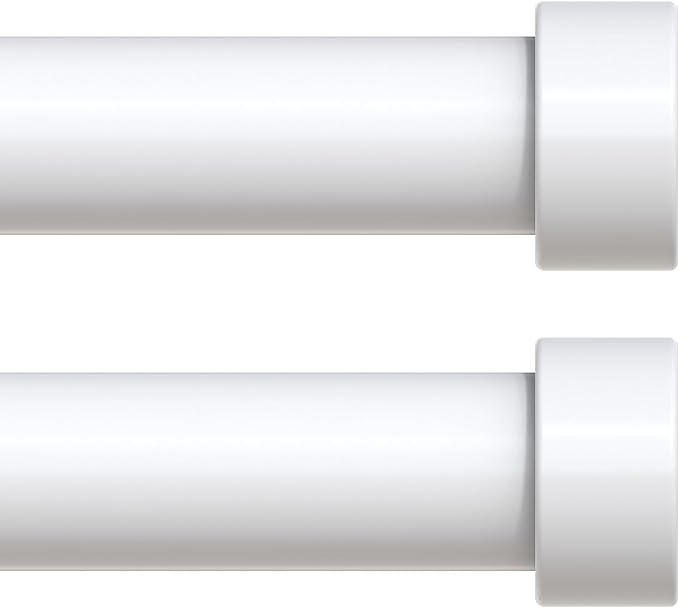 VOIIY 2 Pack Curtain Rods for Windows 28 to 48 Inch, Modern Adjustable Heavy by VOIIYCurtainRods