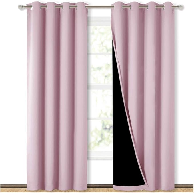 NICETOWN 100% Blackout Window Curtain Panels, Heat and Cold Blocking Drapes by NICETOWN