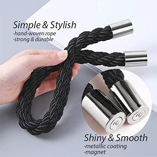 NICEEC 2 Pack Strong Magnetic Curtain Tiebacks Modern Simple Style Drape Tie - Image 3