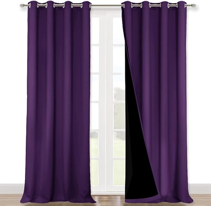 NICETOWN Full Shading Curtains 90 inches Long 2 Panels Set by NICETOWN