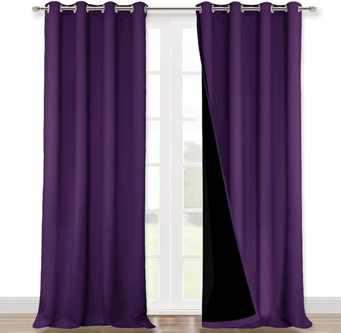 NICETOWN 100% Blackout Blinds, Royal Purple, Laundry Room Decor Window by NICETOWN
