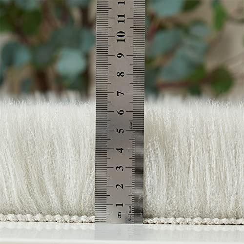 EasyJoy Ultra Soft Fluffy Shaggy Area Rug Faux Fur Rug Chair Cover Seat Pad - Image 6