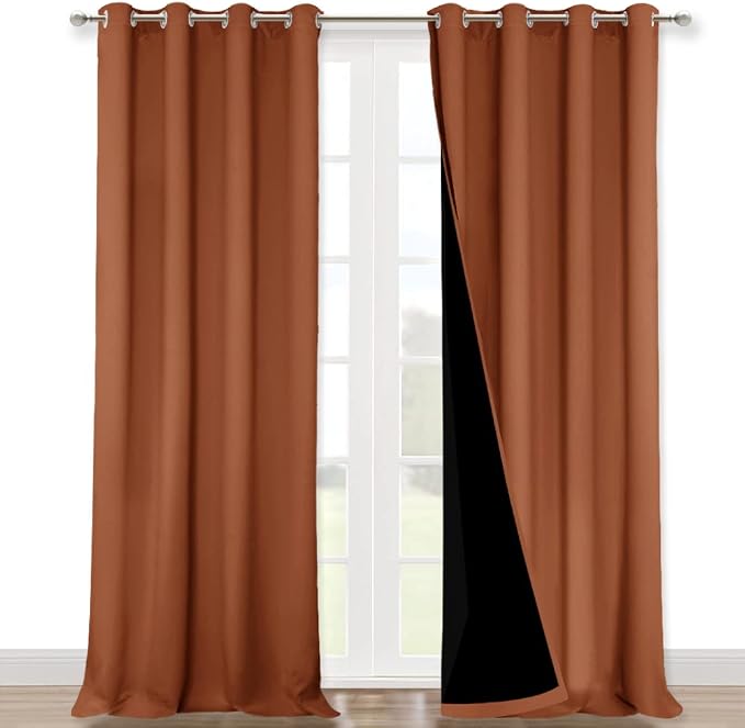 NICETOWN 100% Blackout Blinds, Burnt Orange, Laundry Room Decor Window by NICETOWN
