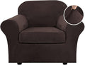 H.VERSAILTEX Rich Velvet Stretch 2 Piece Cover Chair Slipcover Sofa Cover by HVERSAILTEX