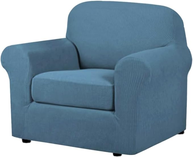H.VERSAILTEX High Stretch Chair Cover Chair Slipcover 2 Piece Couch Shield by HVERSAILTEX