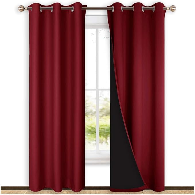 NICETOWN Blackout Curtains 80 inches Long, Full Light Blocking Drapes by NICETOWN