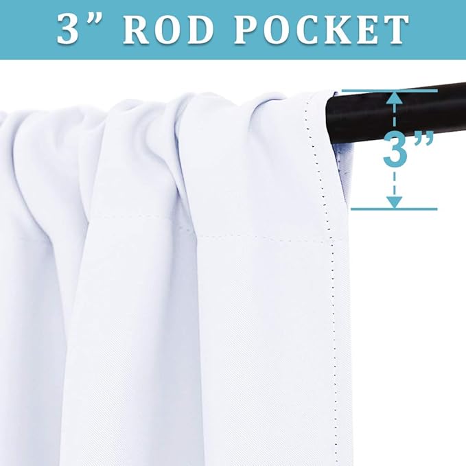 RYB HOME 2 Panels Doorway Curtains, Thermal Insulated Privacy Rod Pocket Easy - Image 3