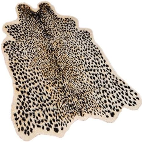 Leopard Area Rug Animals Printed Hide Mats Faux Fur Cowhide Skin Carpet by yingda1992