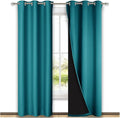 NICETOWN Peacock Teal Blackout Curtains 80 inches Long, Full Light Blocking by NICETOWN