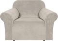 H.VERSAILTEX Stretch Velvet Armchair Cover Couch Covers 1 Cushion Chair by HVERSAILTEX