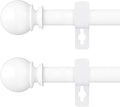 White Curtain Rods for Windows 66 to 120” by Poskena