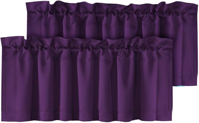 H.VERSAILTEX Blackout Valances for Windows, Kitchen Window Valance Curtains for by HVERSAILTEX