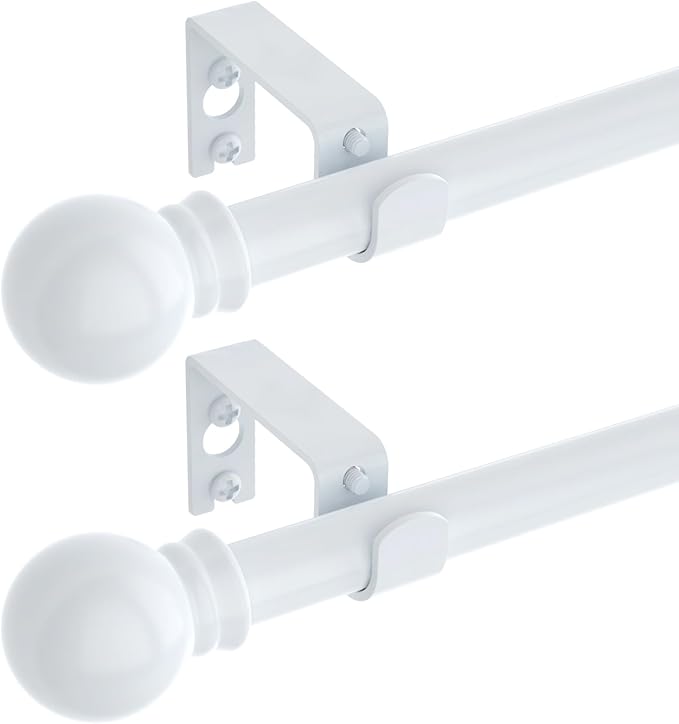 GXOACKJ 2 Pack White Curtain Rods by GXOACKJ