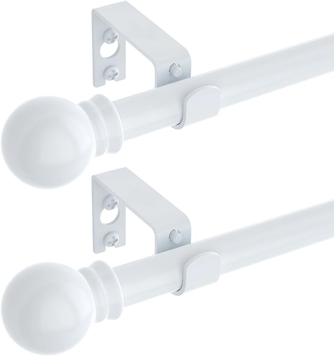 GXOACKJ 2 Pack White Curtain Rods by GXOACKJ