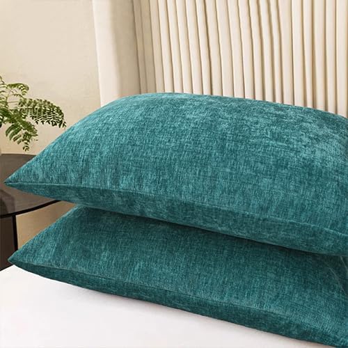 CaliTime Throw Pillow Covers Decorative 20 X 26 Inches Pack of 2 Cozy Chenille - Image 3