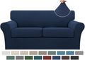 Turquoize 3 Piece Sofa Covers for 2 Cushion Couch Sofa Slipcover Soft Couch by Turquoize