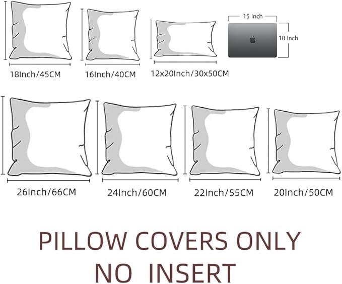 Fancy Homi 4 Packs Dark Grey Decorative Throw Pillow Covers 22x22 Inch - Image 7