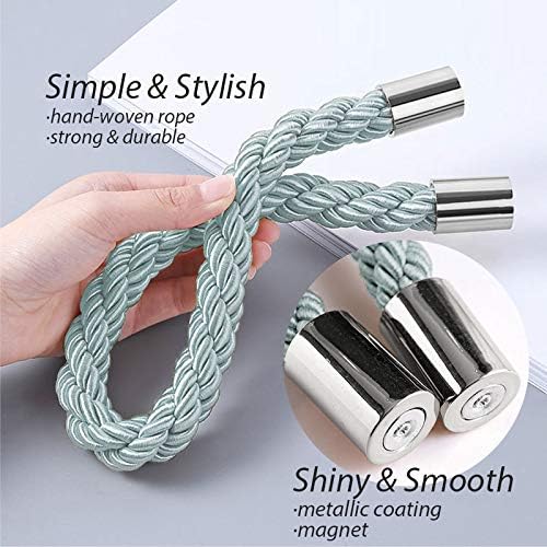 NICEEC 2 Pack Strong Magnetic Curtain Tiebacks Modern Simple Style Drape Tie - Image 3