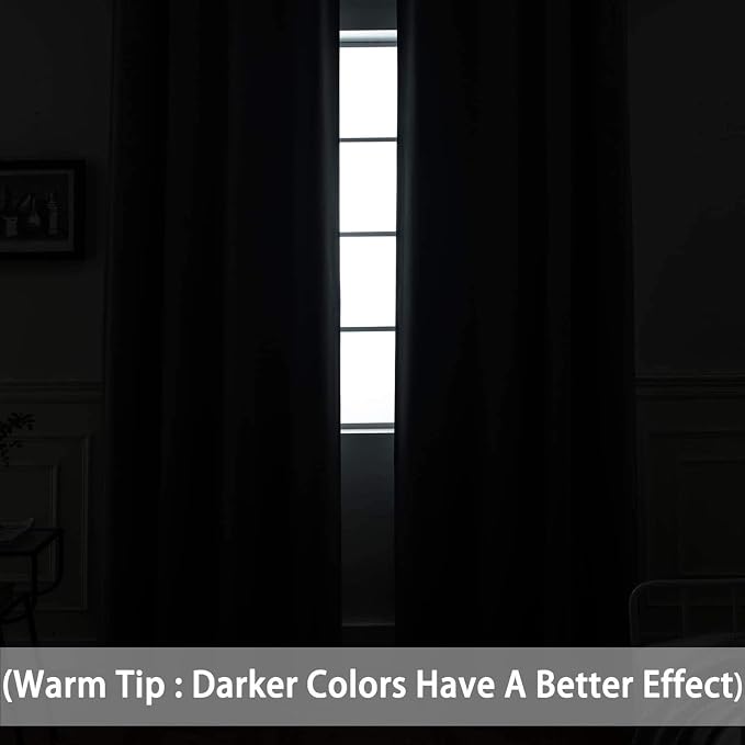 Yakamok Blackout Curtains Room Darkening Thermal Insulated Window Panels - Image 2