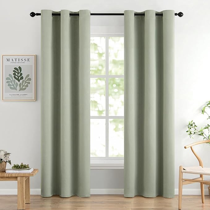 MIULEE Room Darkening Curtains Thermal Insulated Drapes Solid Window Treatment by MIULEE