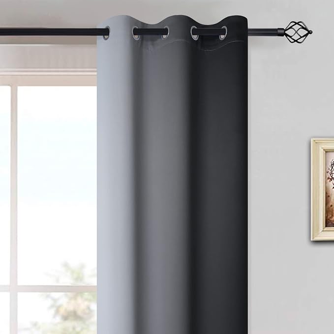 Yakamok Light Blocking Ombre Curtains, Room Darkening Grommet Window Drapes - Image 3