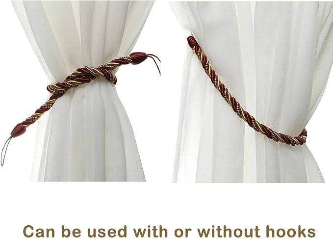 BEL AVENIR Curtain Ropes Tiebacks Tie-Backs, Curtain Handmade Holdbacks - Image 5