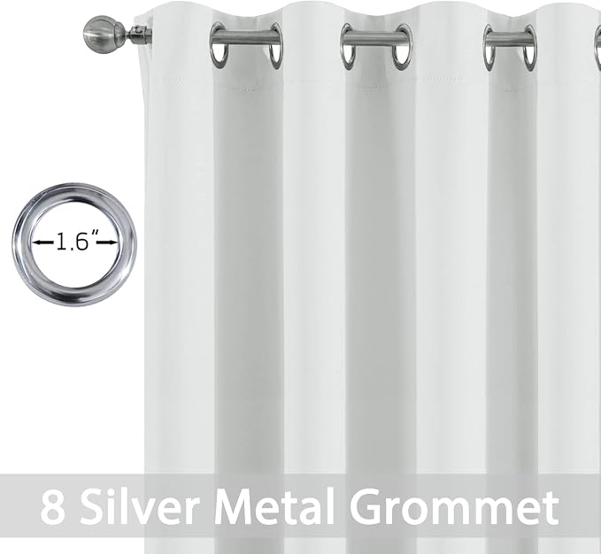 Yakamok 96 Inch Length Room Darkening Drapes Blackout Curtains - Image 2