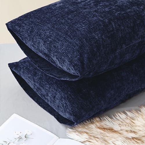CaliTime Throw Pillow Covers Decorative 20 X 26 Inches Pack of 2 Cozy Chenille - Image 4