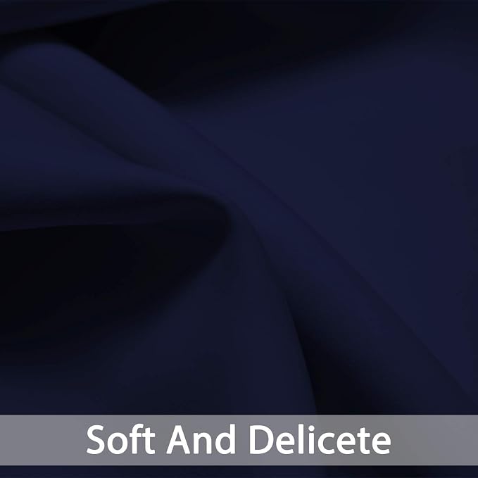 Yakamok Navy Blue Blackout Curtains - Image 4