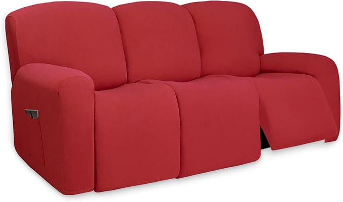 PureFit Super Stretch 3 Seats Recliner Sofa Couch Cover by PureFit