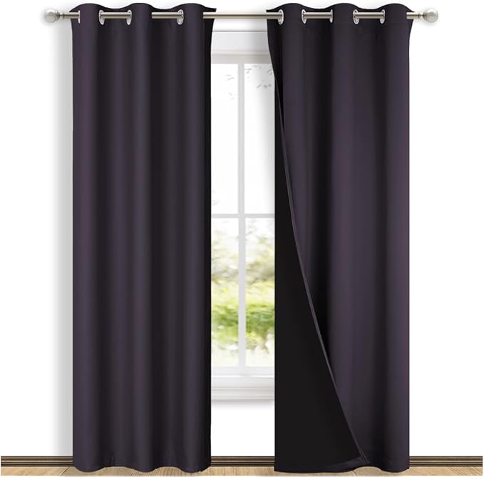 NICETOWN Blackout Curtains 84 inches Long, 2 Pieces, Full Light Blocking Drapes by NICETOWN